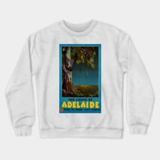 Vintage Travel Poster The Lights of Adelaide Australia Crewneck Sweatshirt